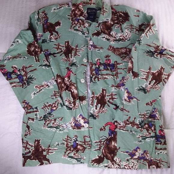 Nck & Nora Flannel Kurt Cobain Cowboy Pajamas Size Large - Picture 2 of 9